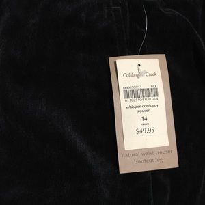 NWT Coldwater Creek corduroy pants - Black